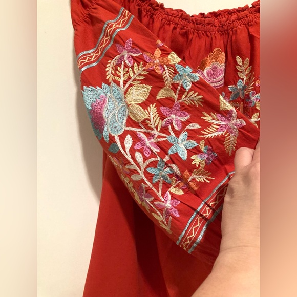 Free People Fleur Du Jour Mini Dress, Size L, Red - Picture 7 of 15